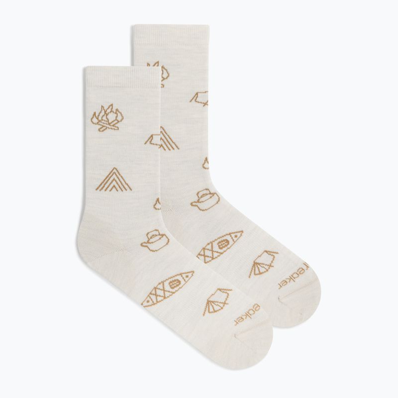 Women's socks icebreaker Merino Ultralight Crew Camp Ess ecru heather/sand 2