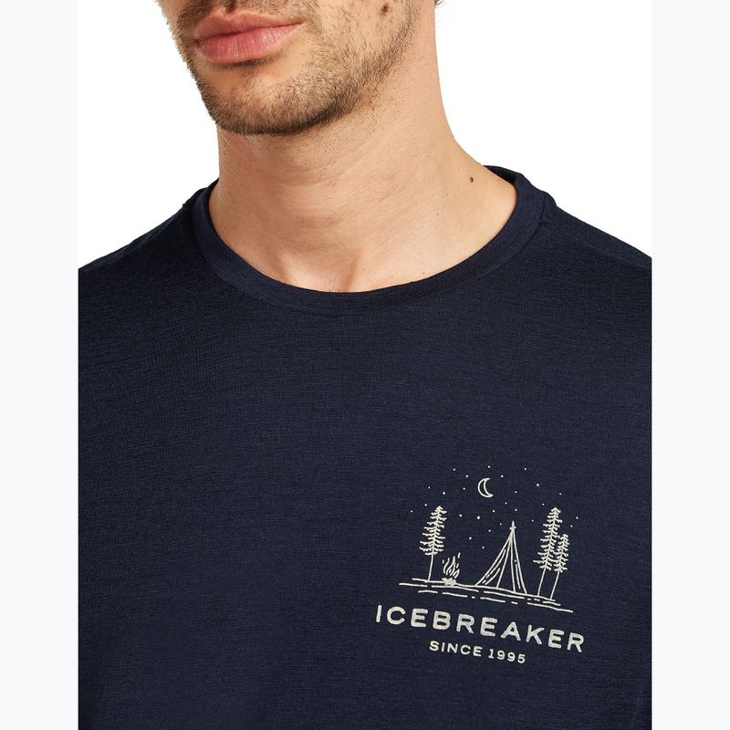 Men's T-shirt icebreaker Merino 150 Tech Lite Peaceful Pass Tee midnight navy 5