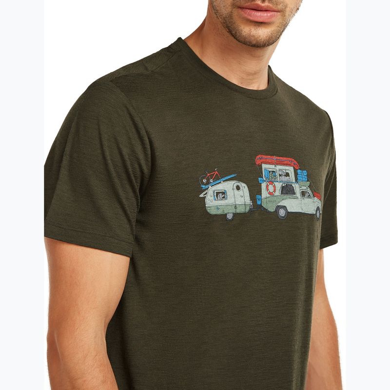 Men's T-shirt icebreaker Merino 150 Tech Lite Transportage Tee dark loden 5