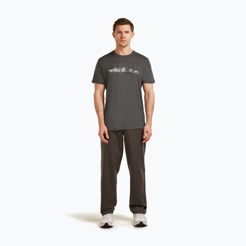 Men's T-shirt icebreaker Merino 150 Tech Lite The Peaks obsigian 2