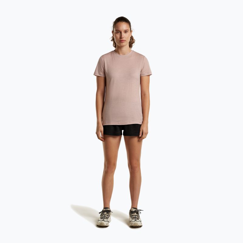 Women's trekking T-shirt icebreaker Merino 150 Tech Lite III Tee pink quartz 2