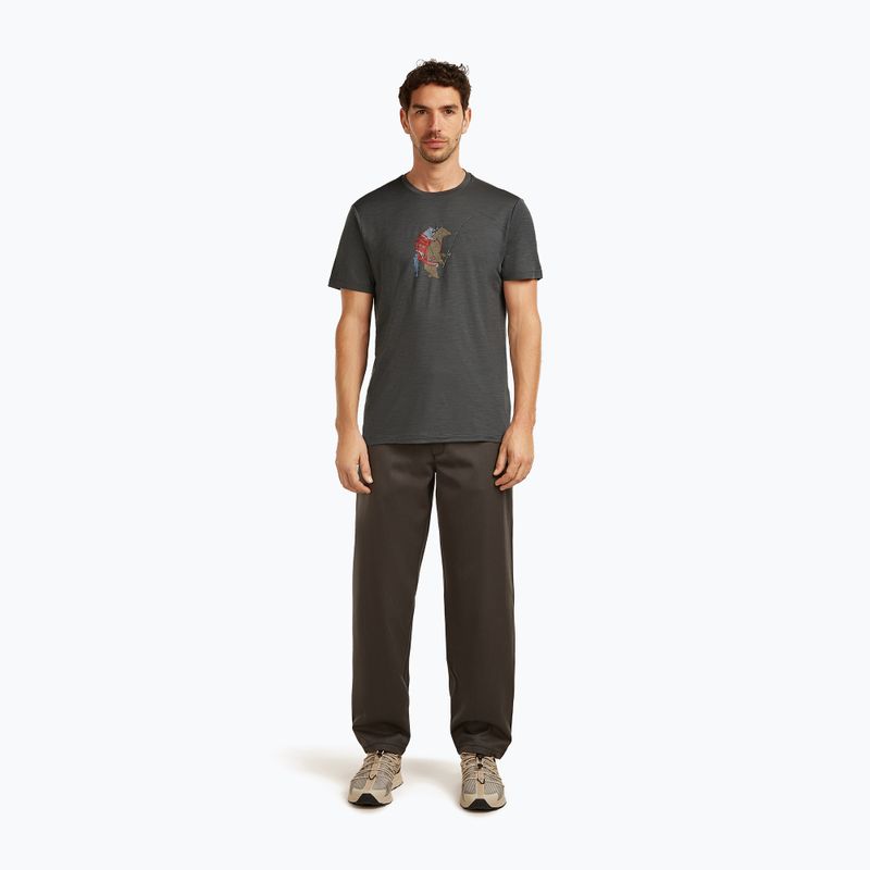 Men's T-shirt icebreaker Merino 150 Tech Lite Bear Catch Tee obsidian 2