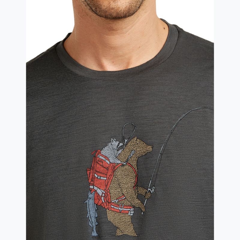 Men's T-shirt icebreaker Merino 150 Tech Lite Bear Catch Tee obsidian 5