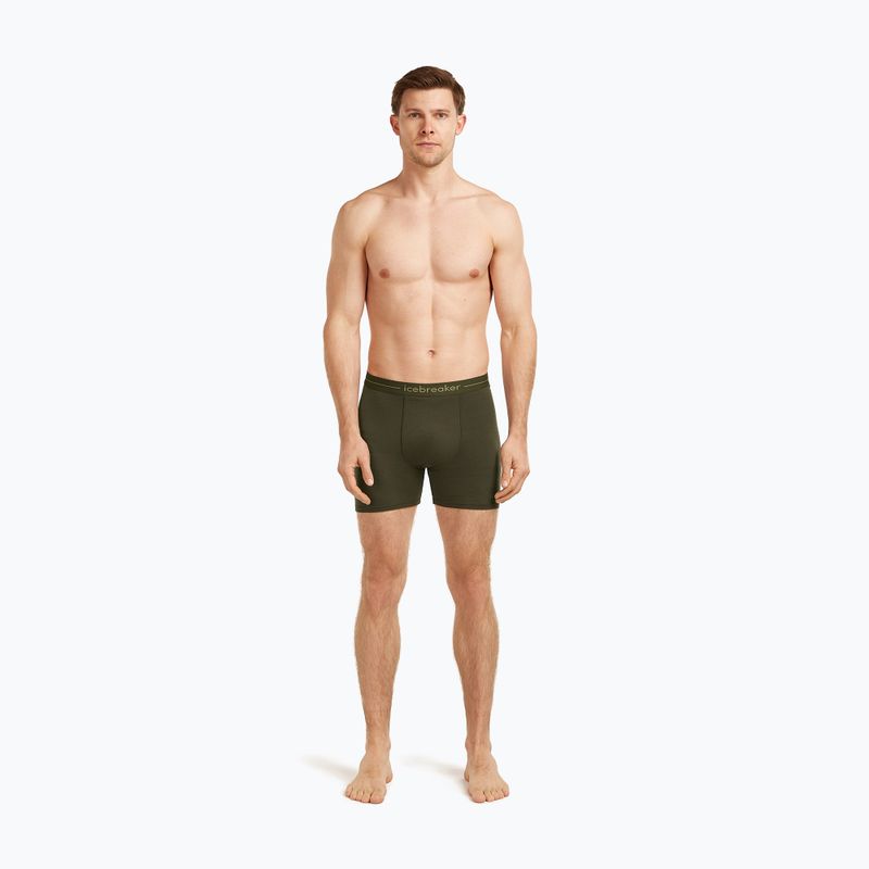 Men's thermal boxer briefs icebreaker Anatomica dark loden 3