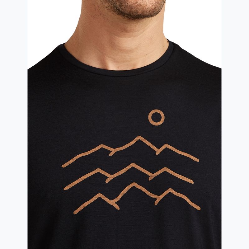 Men's T-shirt icebreaker Merino 125 Cool-Lite Sphere Tee Across The Peaks black 6