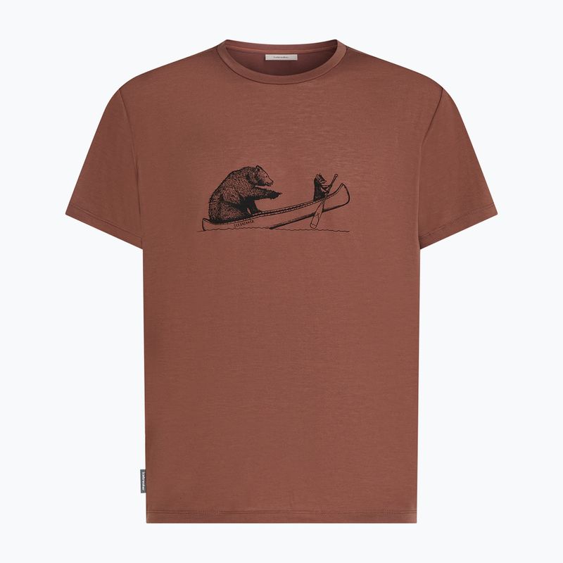 Men's T-shirt icebreaker Merino Core Canoe Companions carob 7