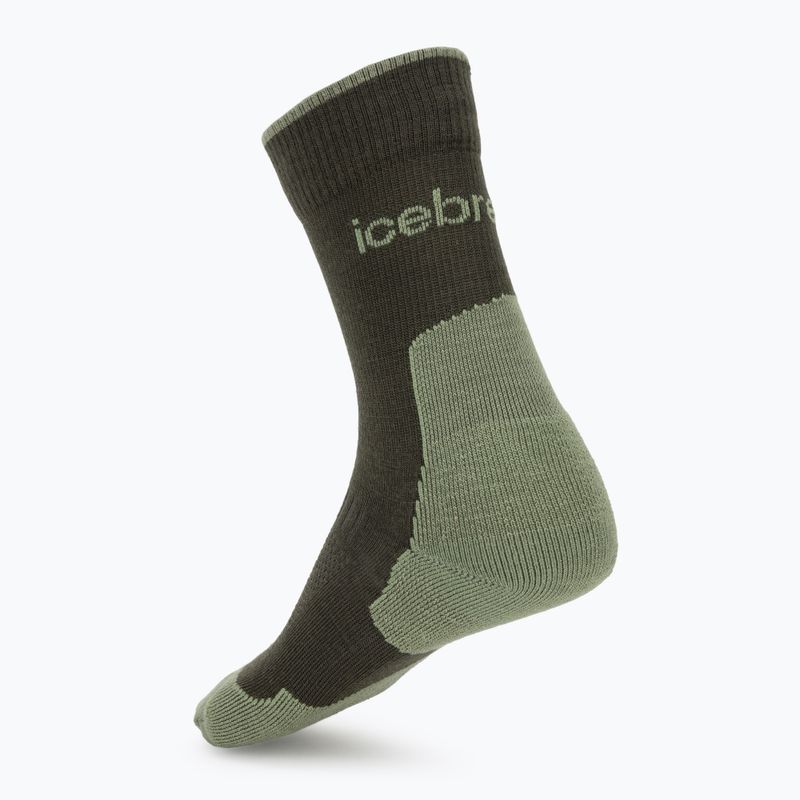 Men's socks icebreaker Merino Hike+ Light Crew dark loden/lichen 2