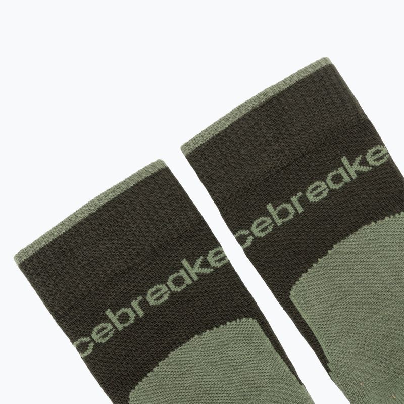 Men's socks icebreaker Merino Hike+ Light Crew dark loden/lichen 3