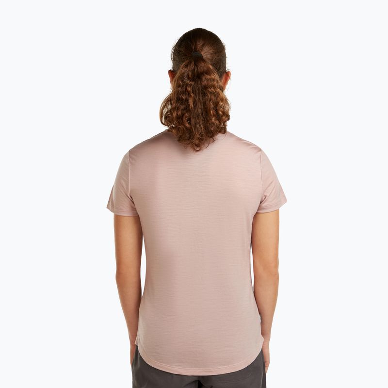 Women's trekking T-shirt icebreaker Merino 125 Cool-Lite™ Sphere III pink quartz 3