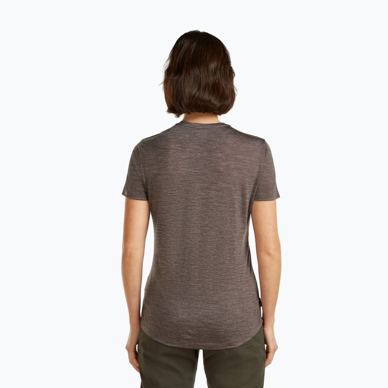 Women's trekking T-shirt icebreaker Merino 125 Cool-Lite™ Sphere III bittersweet hthr 3