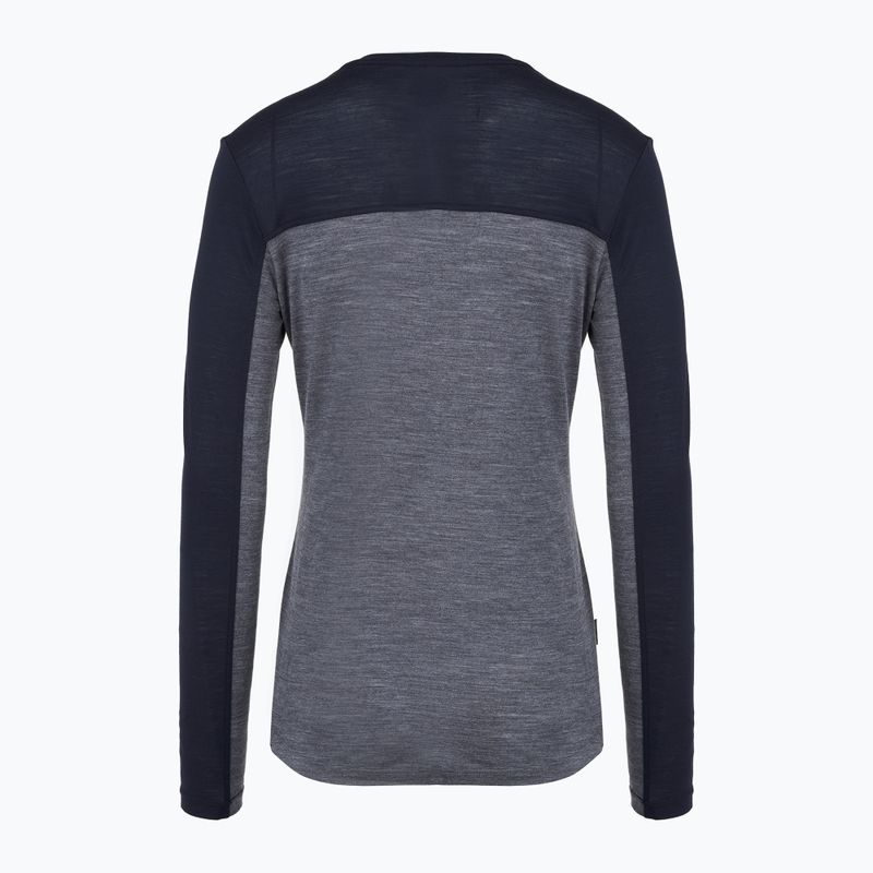 Women's longsleeve icebreaker Merino 125 Cool-Lite Sphere Tee CB midnnavy hthr/midnnavy/cb 2