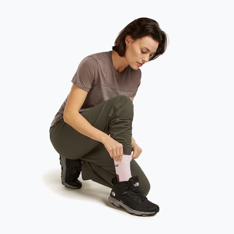 Women's socks icebreaker Merino Hike+ Light Crew pink quartz/java 4