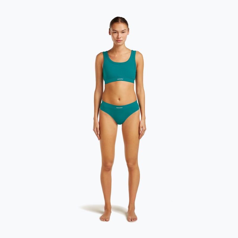 Thermal bra icebreaker Merino Rib Lotus tidal teal 2