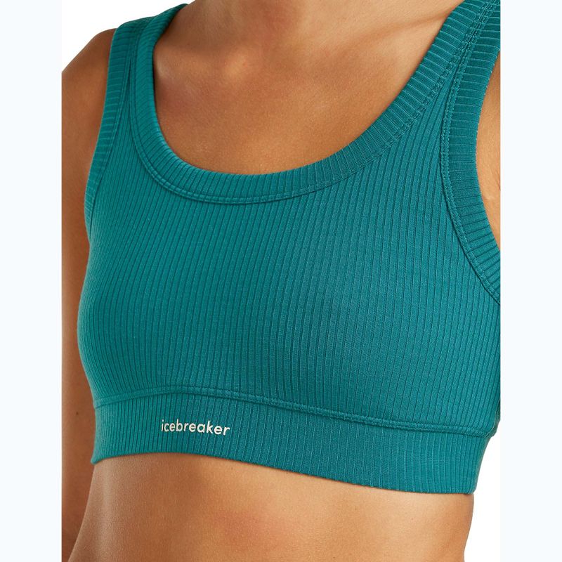 Thermal bra icebreaker Merino Rib Lotus tidal teal 4