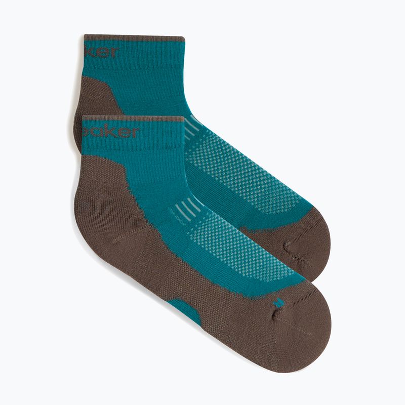 Women's socks Icebreaker Merino Hike+ Light Mini tidal teal/porcini 2