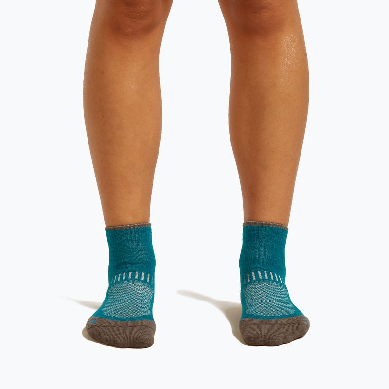 Women's socks Icebreaker Merino Hike+ Light Mini tidal teal/porcini 3