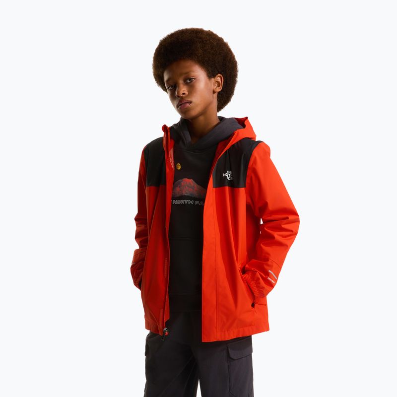 Children's rain jacket The North Face Antora lava red 4