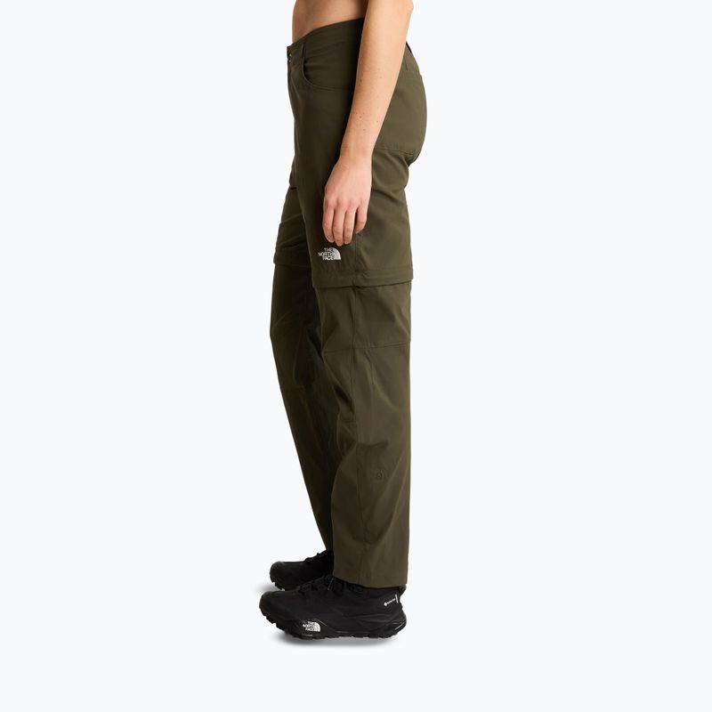 Women's trekking trousers The North Face Exploration Regular Straight Convertible taupe green 4