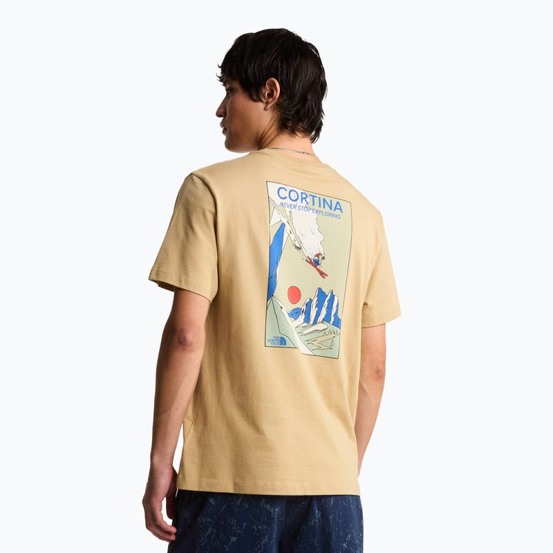 Men's trekking T-shirt The North Face Mountain Celebration Regular khaki stone 3