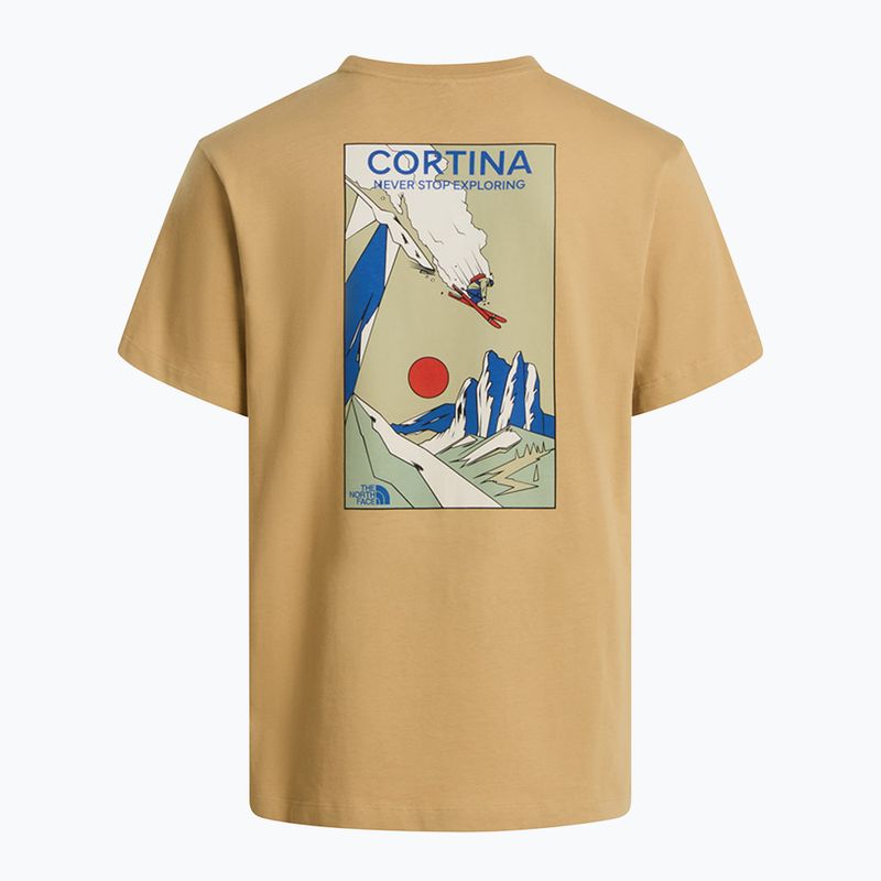 Men's trekking T-shirt The North Face Mountain Celebration Regular khaki stone 5