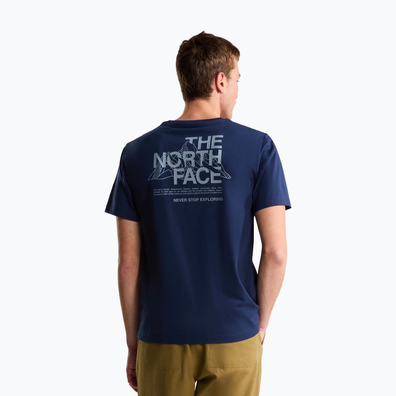 Men's trekking T-shirt The North Face Moutain Sketch Regular summit navy 3