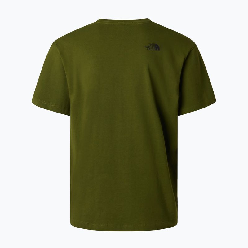 Men's T-shirt The North Face Mountain Logo Relaxed woodland green 6