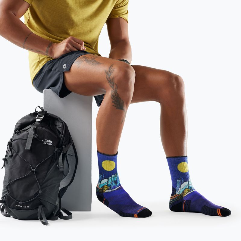 Socks Smartwool Hike Mountain Lake Print Crew deep navy 7