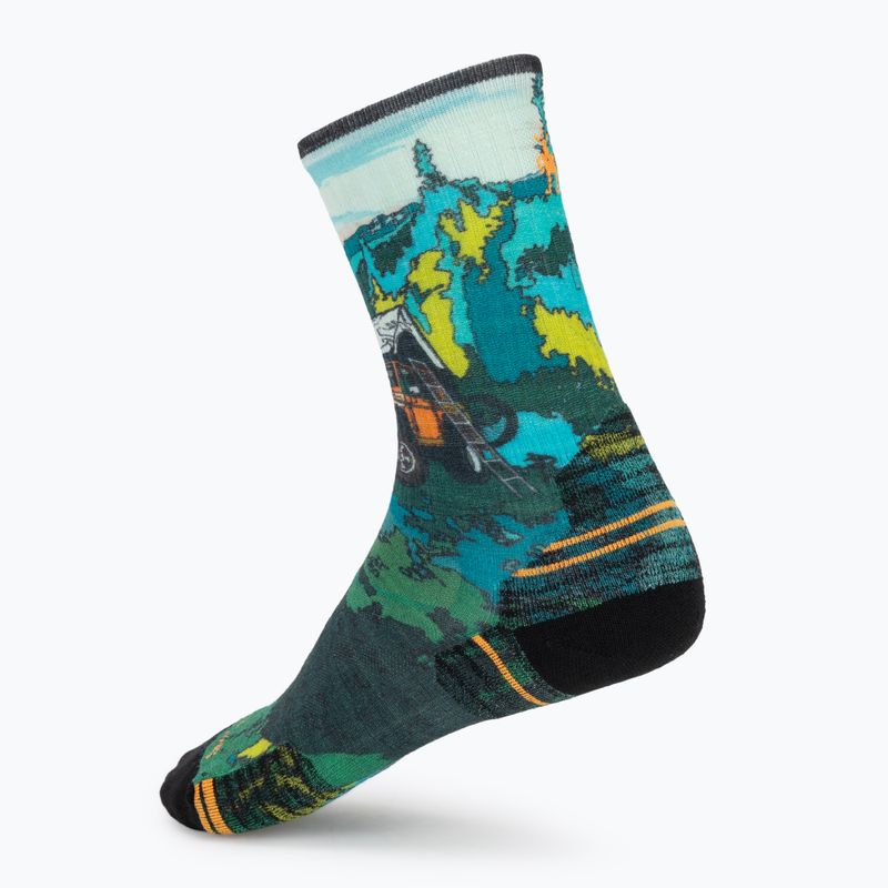 Socks Smartwool Hike Trail Trekker Print Crew winter moss 2