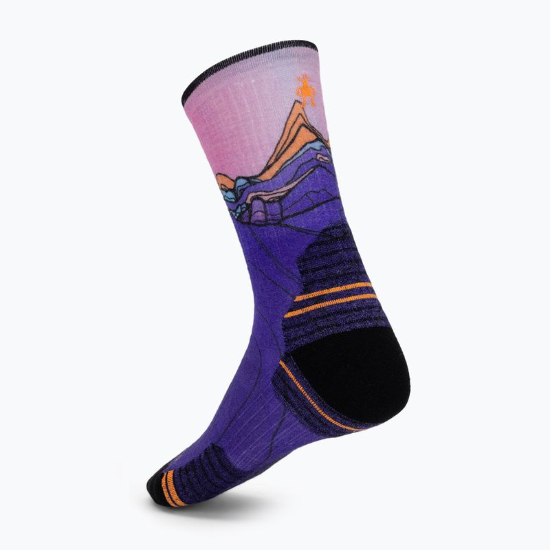 Women's socks Smartwool Hike Mountain Sunrise Print Crew deep navy 2