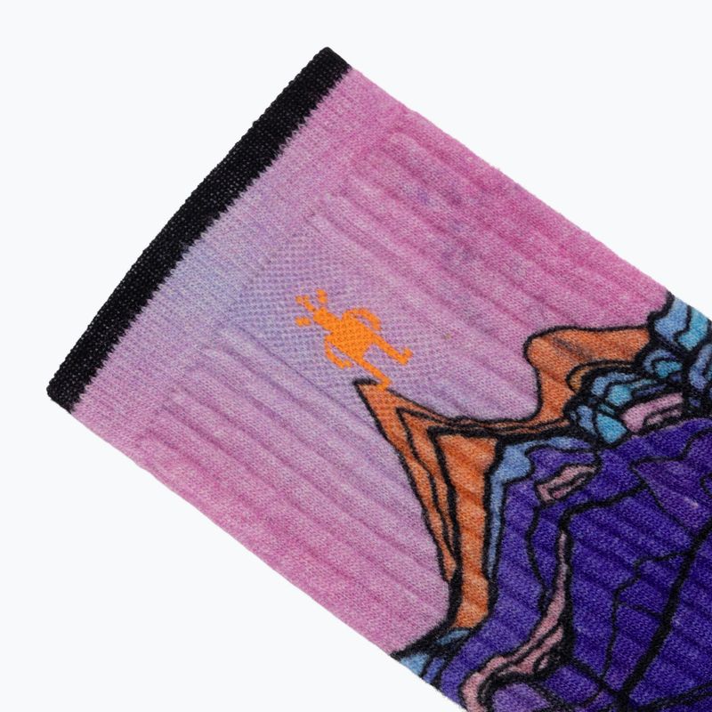 Women's socks Smartwool Hike Mountain Sunrise Print Crew deep navy 4