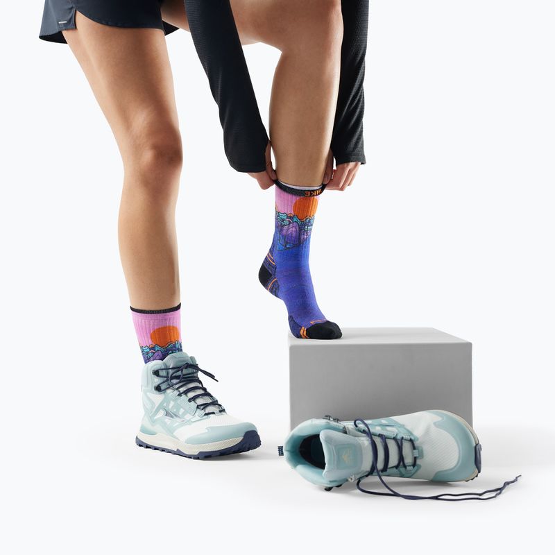 Women's socks Smartwool Hike Mountain Sunrise Print Crew deep navy 2