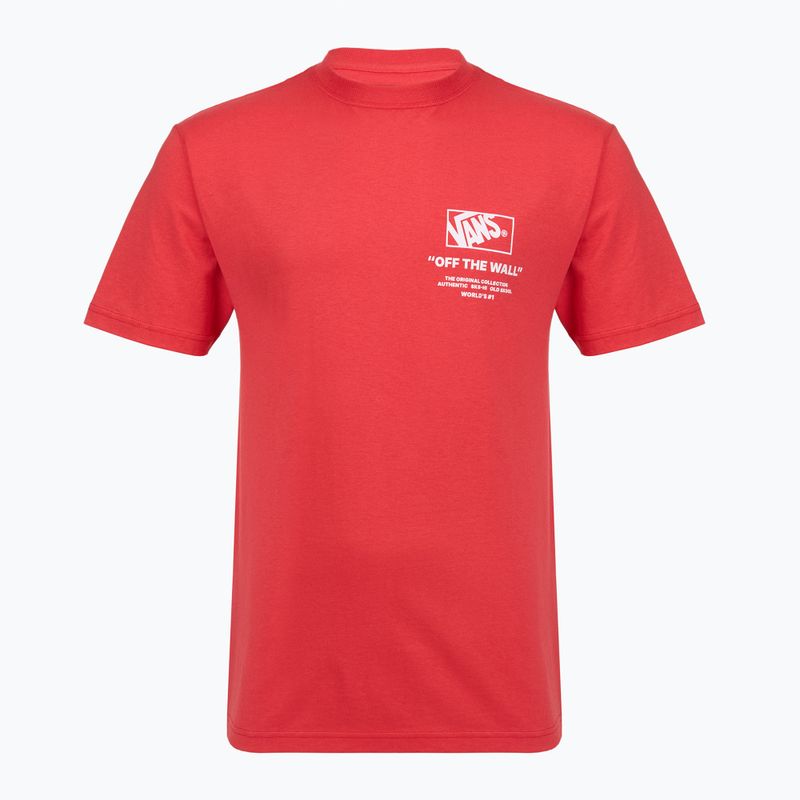 Men's T-shirt Vans Stacked Hi Tee crimson haze