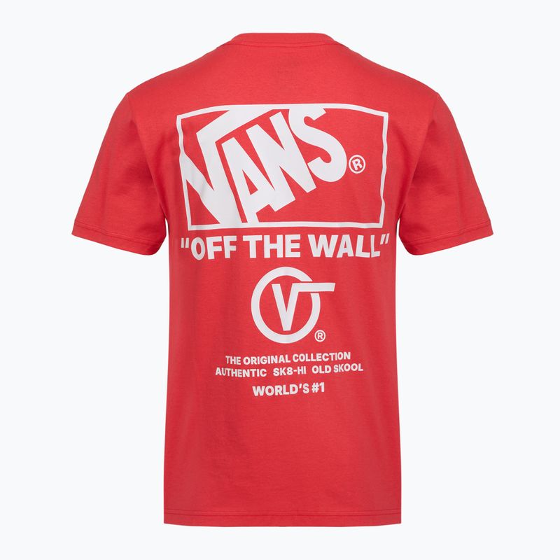 Men's T-shirt Vans Stacked Hi Tee crimson haze 2