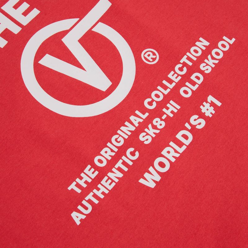 Men's T-shirt Vans Stacked Hi Tee crimson haze 4
