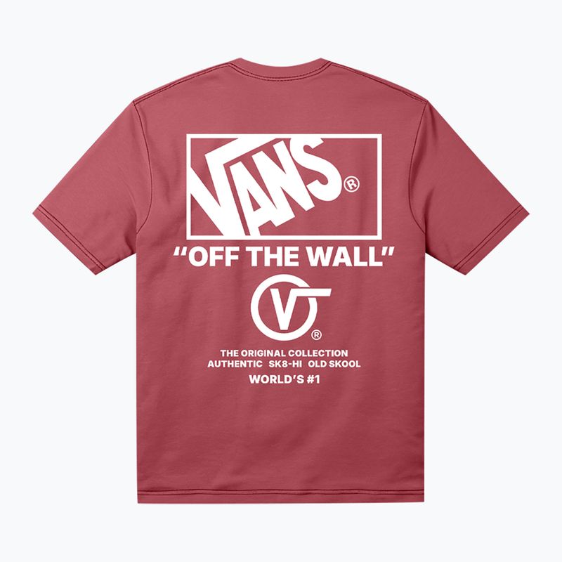 Men's T-shirt Vans Stacked Hi Tee crimson haze 2