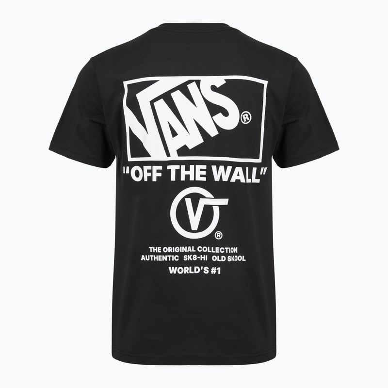 Men's T-shirt Vans Stacked Hi Tee black/white 2