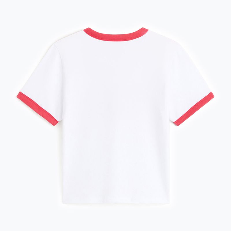 Women's T-shirt Vans Center Chest Ringer Tee white 2