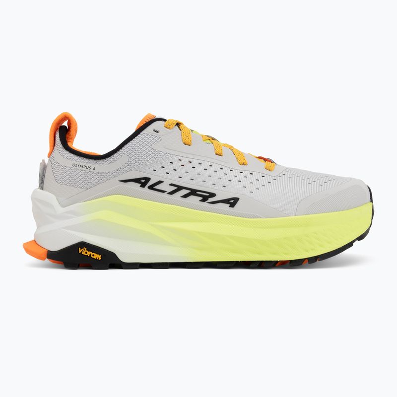 Men's running shoes Altra Olympus 6 gray/lime 2