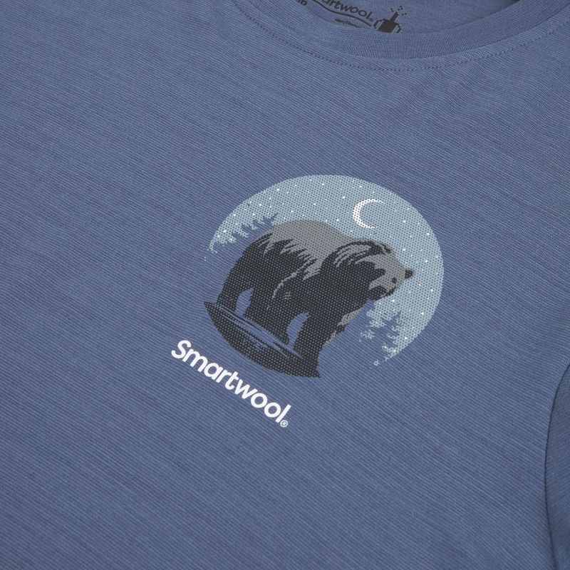 Men's T-shirt Smartwool Lunar Bear Active SS Graphic Tee nightfall blue 3