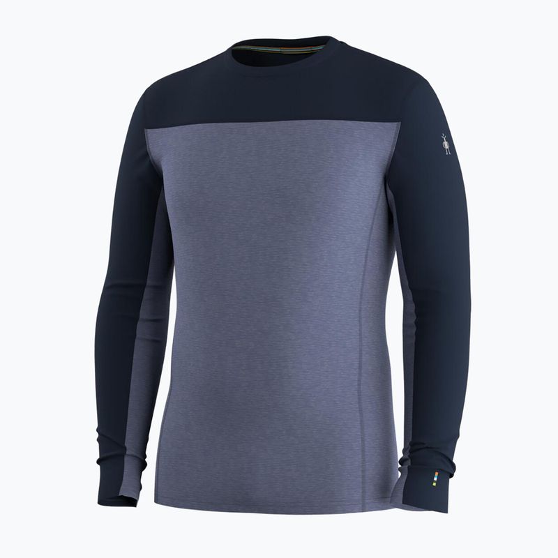 Men's thermal sweatshirt Smartwool Classic Thermal Merino Base Layer Colorblock Crew Boxed deep navy/nightfall 3