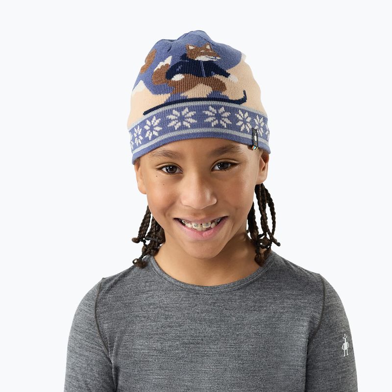 Children's winter hat Smartwool Reversible Art Beanie nightfall blue 2