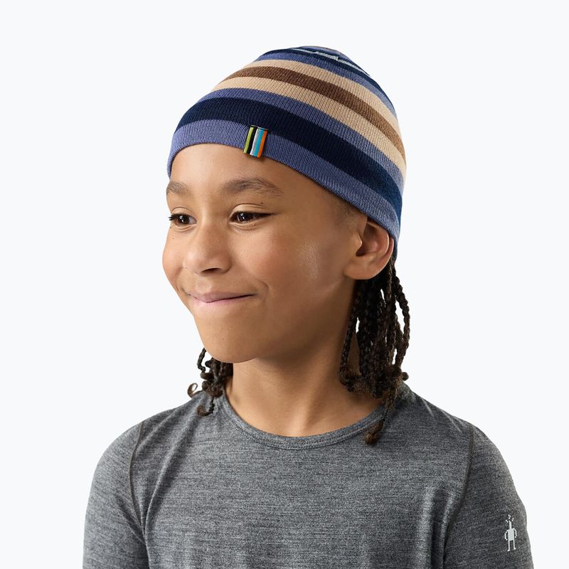 Children's winter hat Smartwool Reversible Art Beanie nightfall blue 3