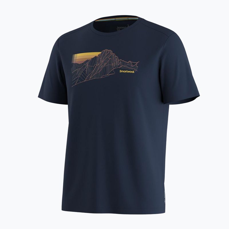 Men's T-shirt Smartwool Alpine Trace Active Graphic Tee SS deep navy 3