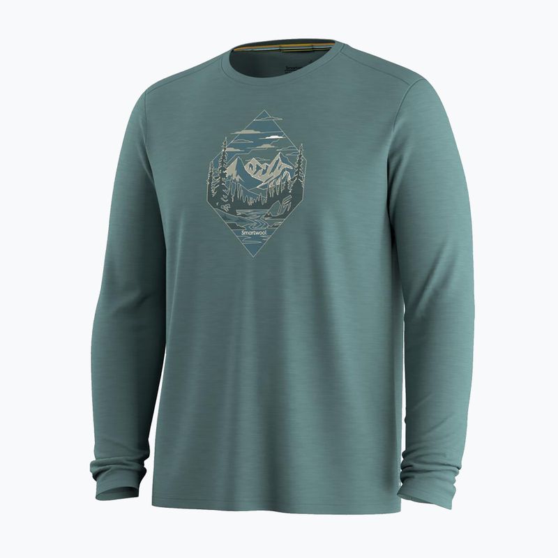 Men's longsleeve Smartwool Wander Valley Active Long Sleeve Graphic Tee dusty tea 3