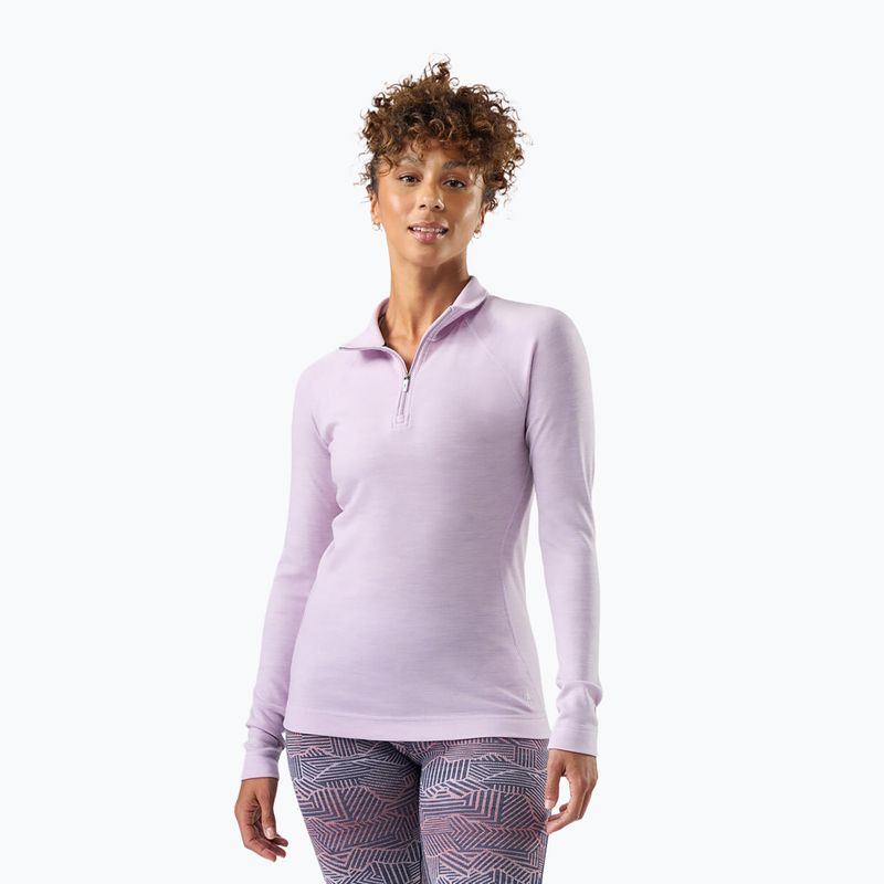 Women's thermal sweatshirt Smartwool Classic Thermal Merino Base Layer 1/4 Zip Boxed lavender sky heather