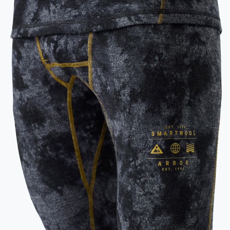 Men's thermal trousers Smartwool Classic Thermal Merino Base Layer 3/4 Bottom Boxed black tie dye/hny gold 3