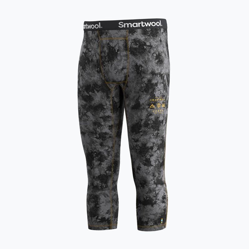Men's thermal trousers Smartwool Classic Thermal Merino Base Layer 3/4 Bottom Boxed black tie dye/hny gold 4