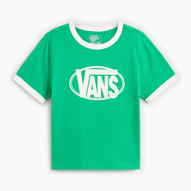 Women's T-shirt Vans Center Chest Ringer Tee vivid verdant
