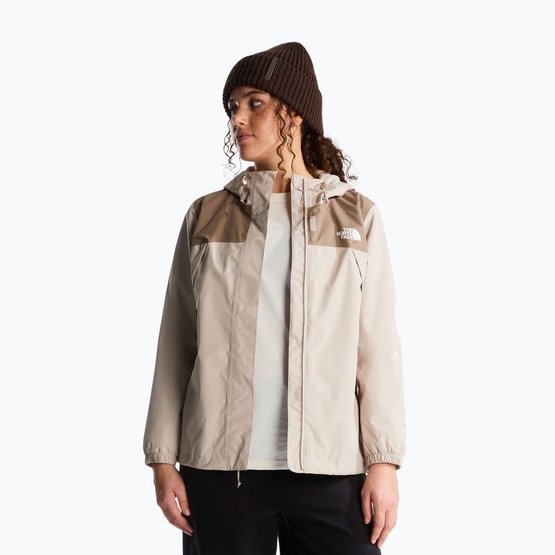 Women's rain jacket The North Face Antora Rain timeless taupe/garnet 4