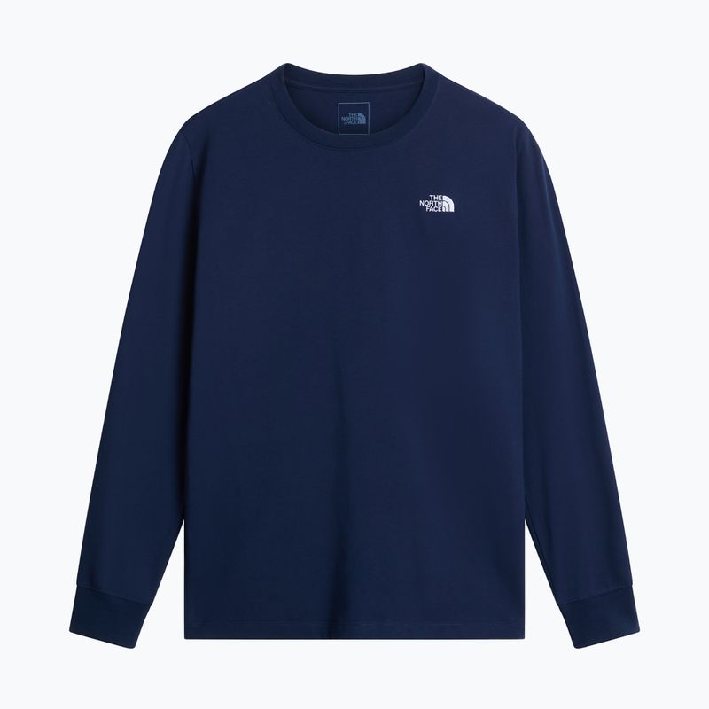 Men's long-sleeve trekking shirt The North Face Evolution Simple Dome Regular LS Tee summit navy 4